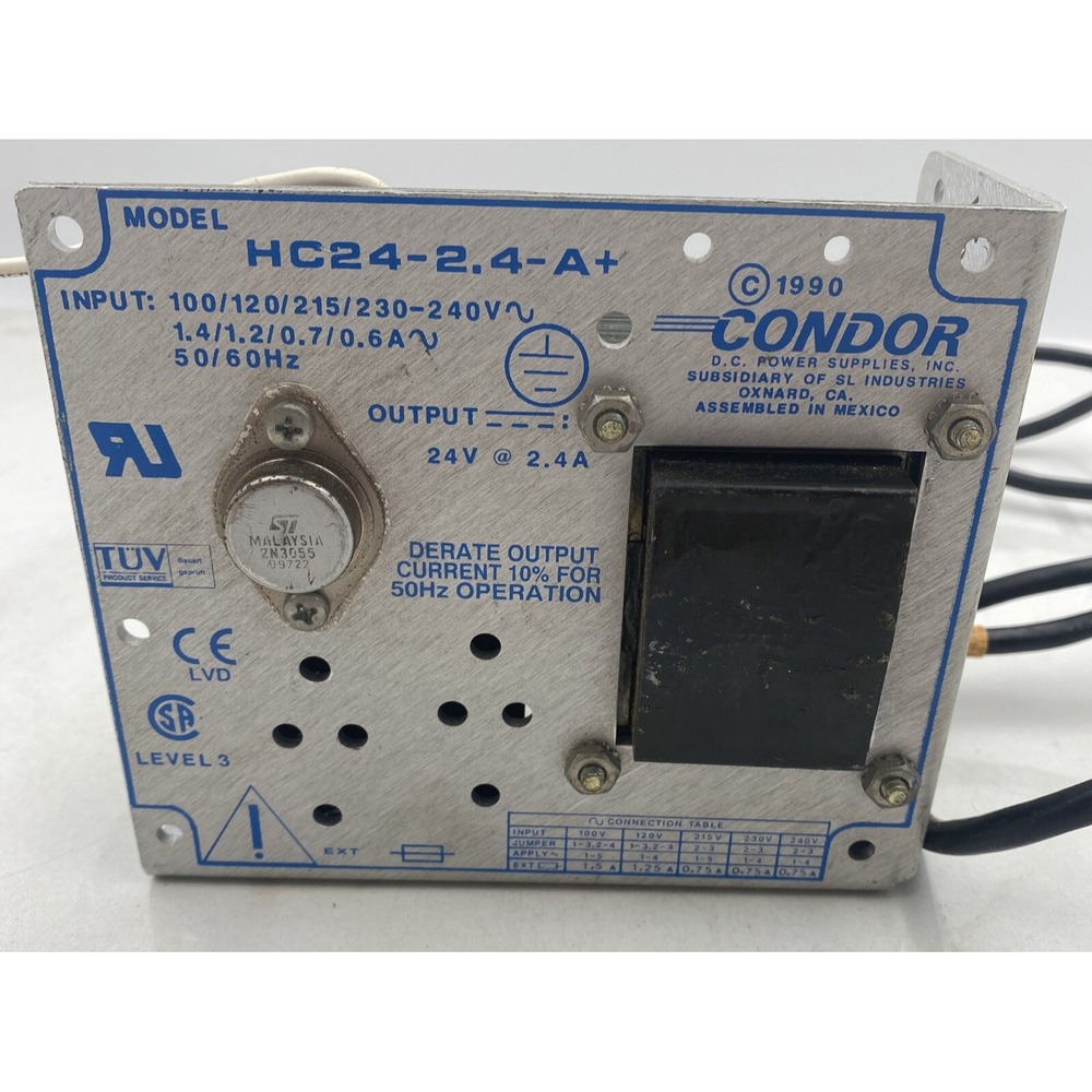 Condor HC24-2.4-A Power Supplies 100/120/215/230-240V 47-63Hz 24V 2.4A USED